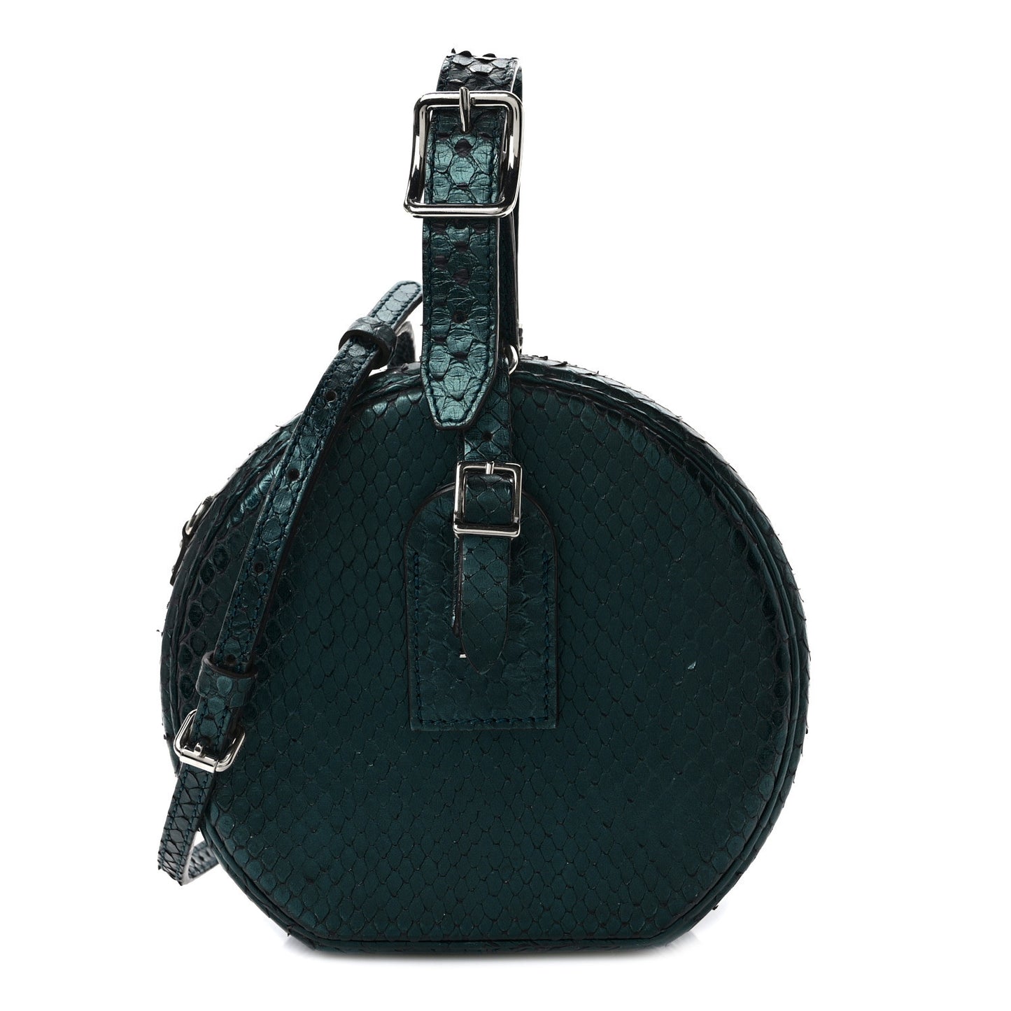 Snakeskin Petite Boite Chapeau Deep Green