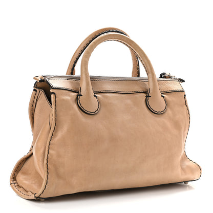Chloe Calfskin Edith Satchel Beige 3 of 8