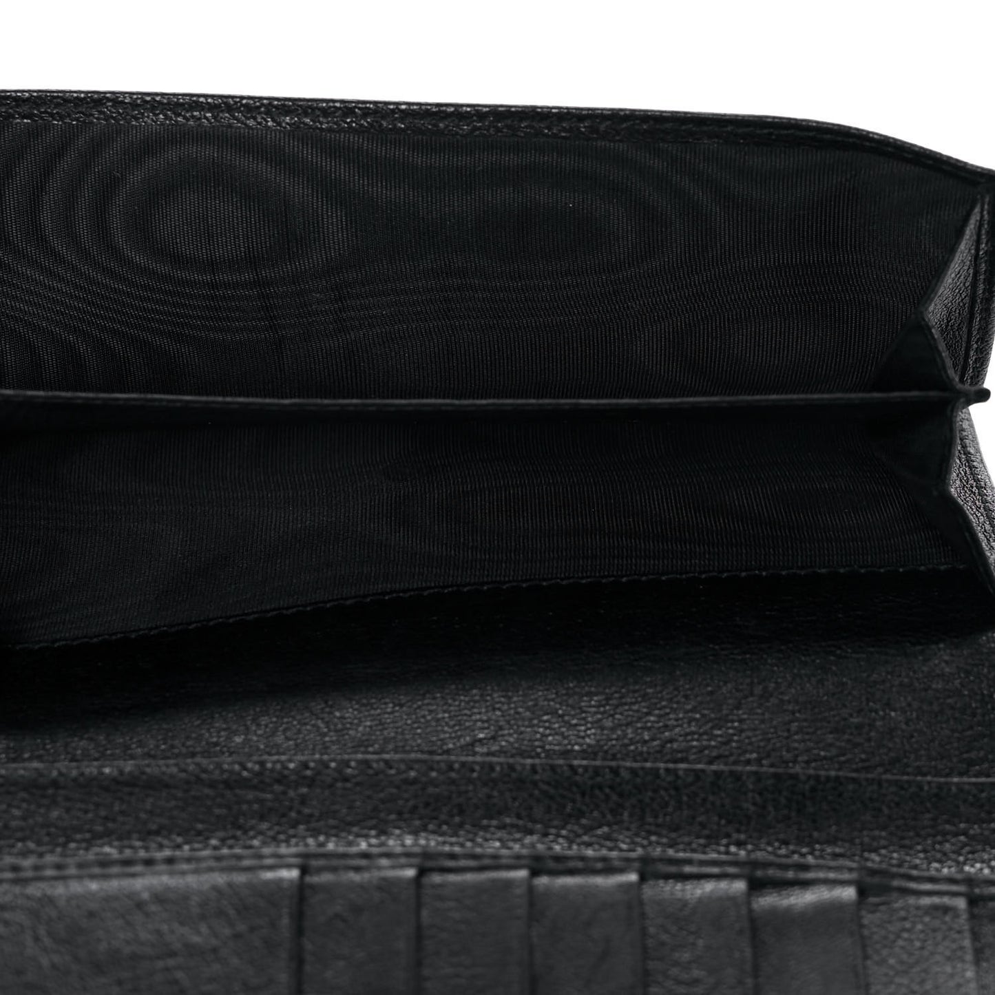 Calfskin Skull Continental Wallet Black