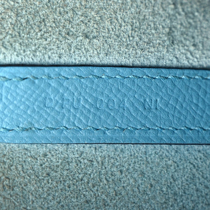 Hermes Epsom Tressage De Cuir Picotin Lock 22 MM Bleu du Nord Rouge Coeur Bleu du Nord 6 of 11