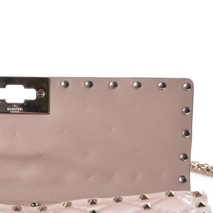 Valentino Garavani Lambskin Rockstud Spike Wallet on Chain Poudre 11 of 11