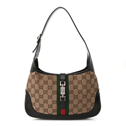 Gucci Monogram Web Small Jackie O Hobo Dark Brown 1 of 18