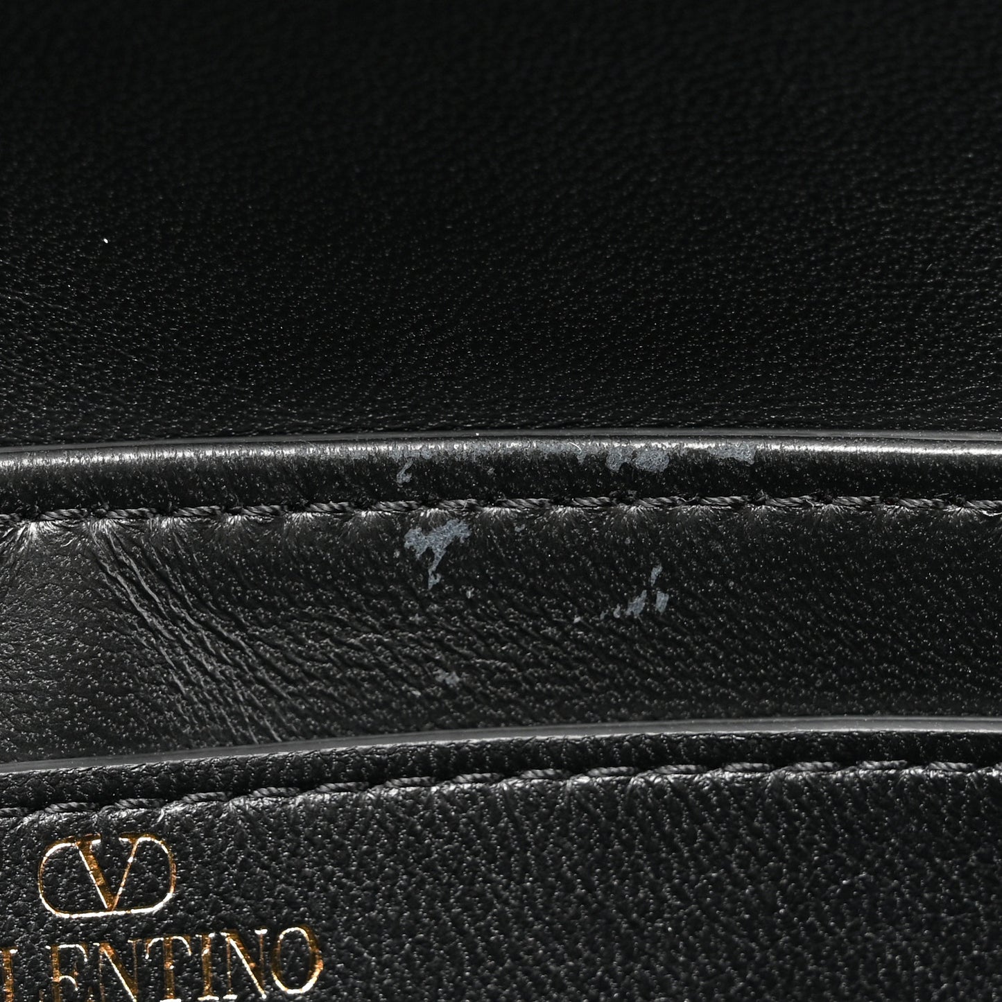 Brushed Calfskin Rockstud Flip Lock Chain Shoulder Bag Black