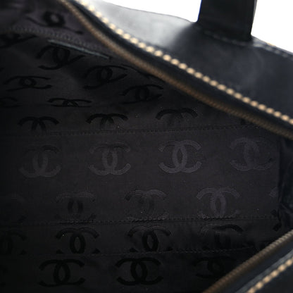 Chanel Calfskin Wild Stitch Top Handle Bag Black 5 of 10
