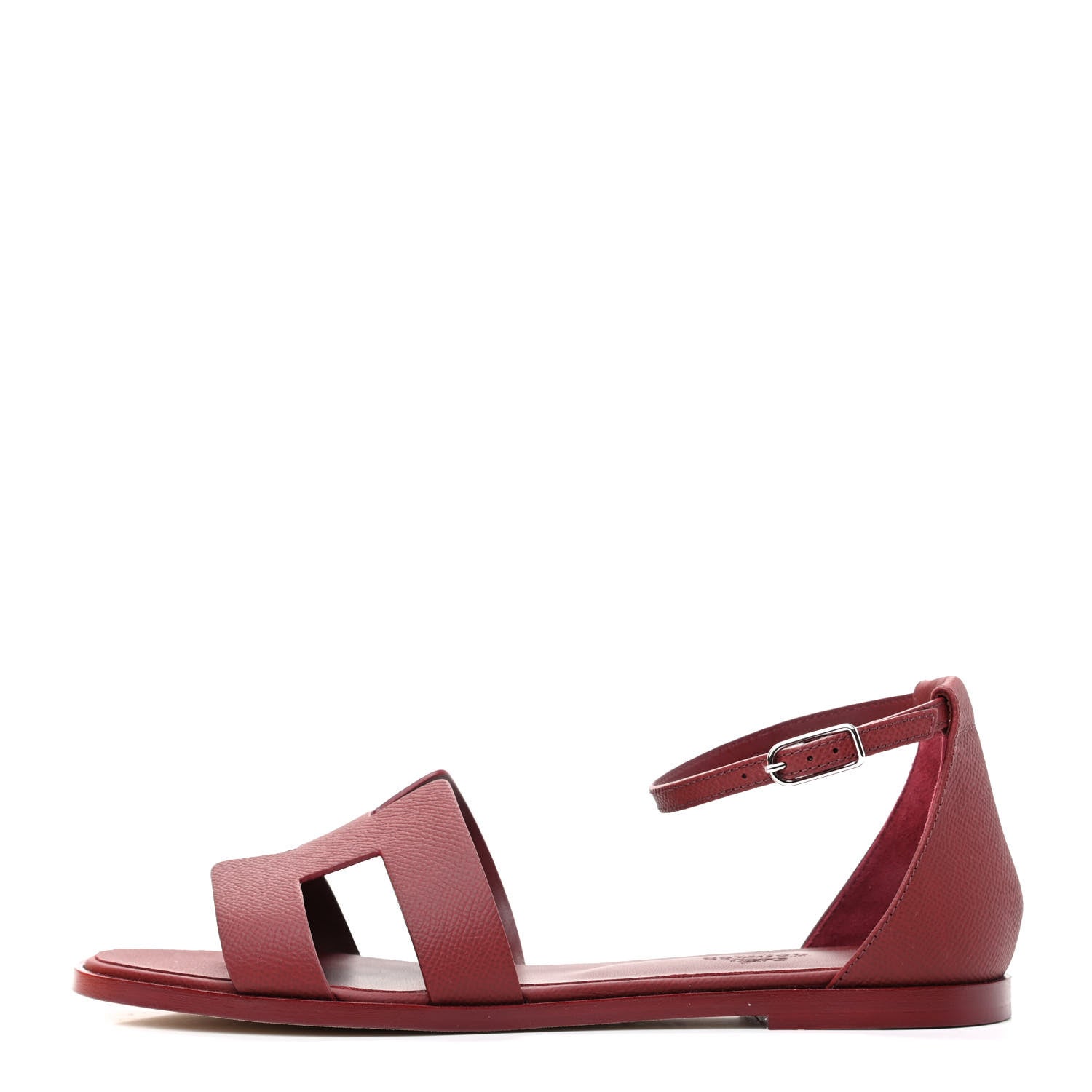 Hermes Epsom Santorini Sandals 39 Rouge Tomette 1 of 10
