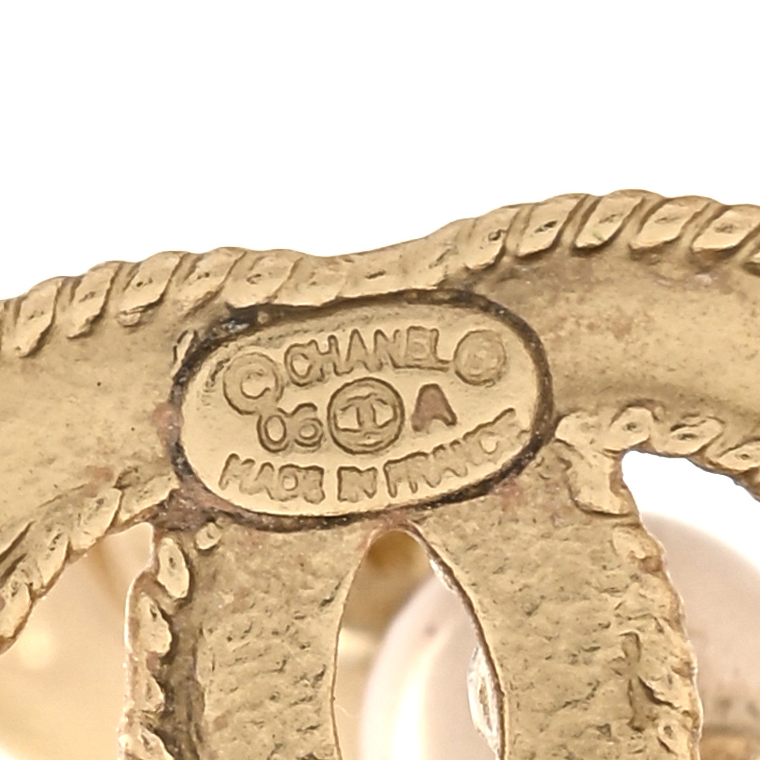 Chanel Chain Pearl Flower Dangle Earrings in Gold Gold 4 of 5