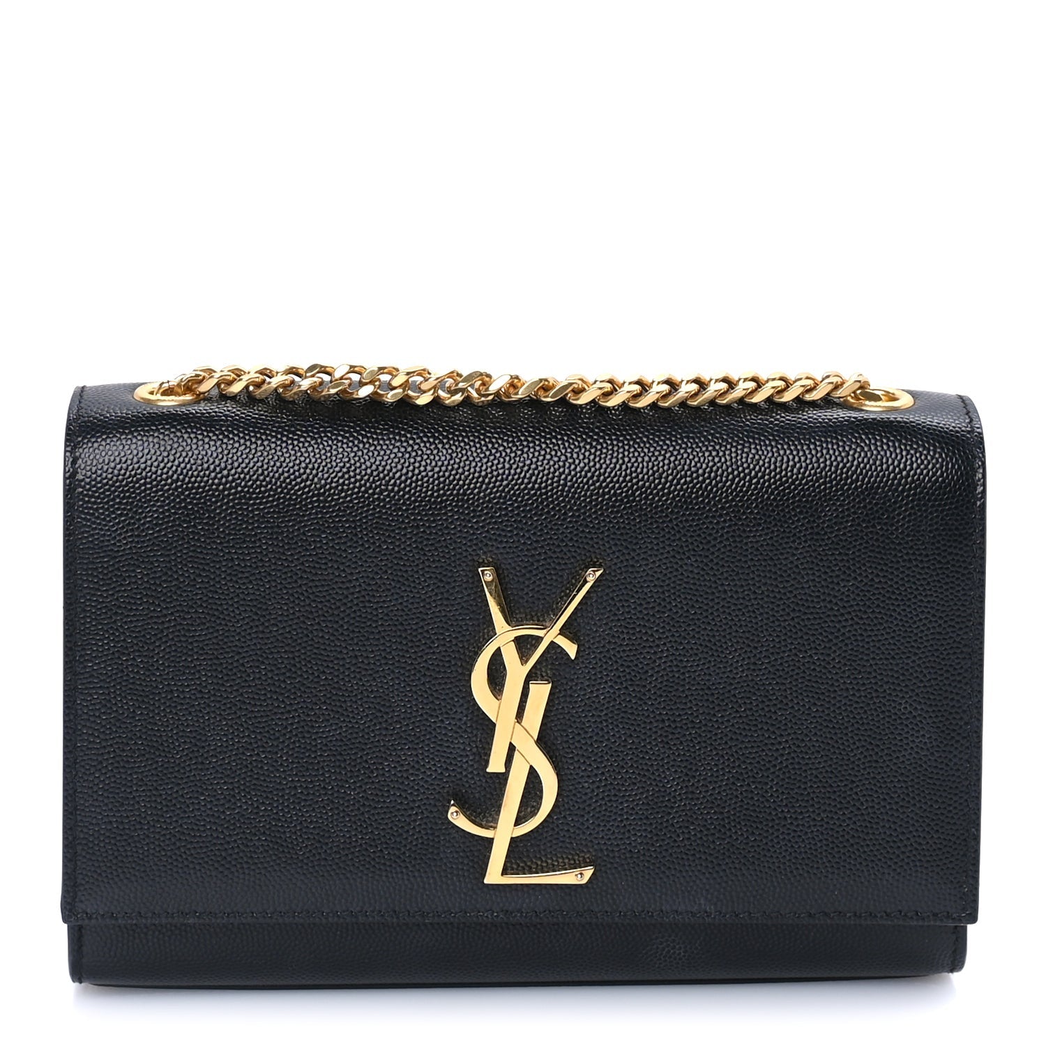 Saint Laurent Grain De Poudre Medium Classic Monogram Kate Satchel  Black 1 of 7