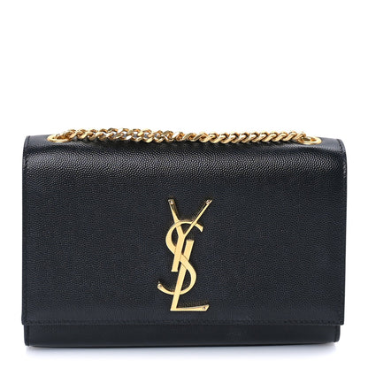 Saint Laurent Grain De Poudre Medium Classic Monogram Kate Satchel  Black 1 of 7