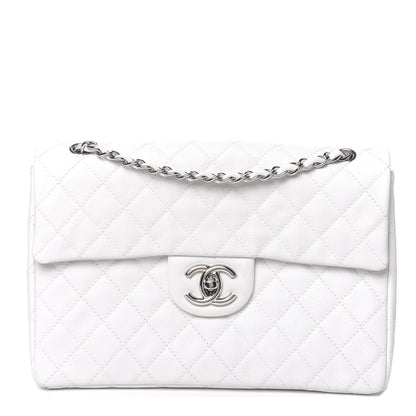 Chanel Caviar Quilted Maxi Single Flap White 1 of 14