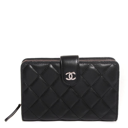Chanel Lambskin L-Zip Pocket Wallet Black 1 of 12
