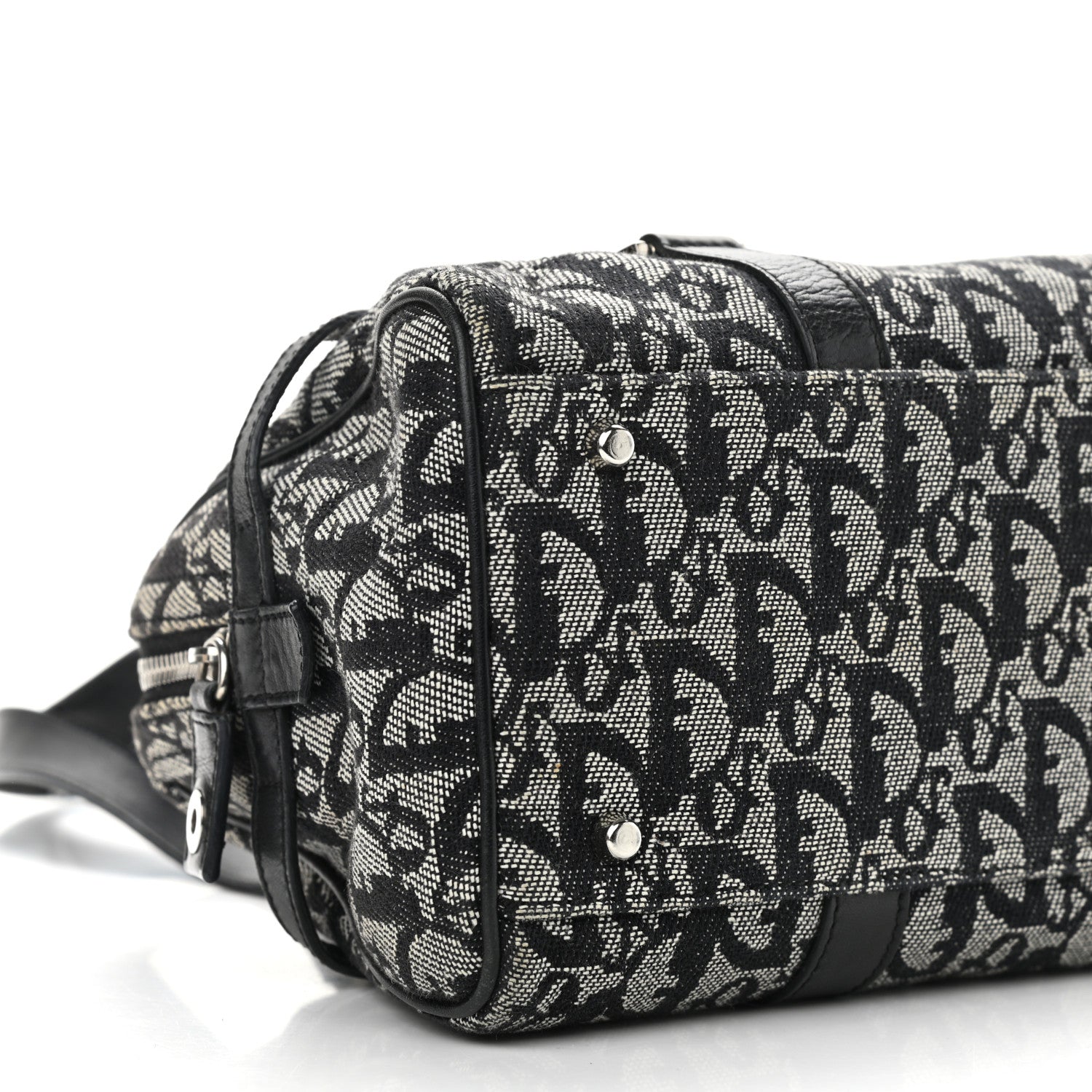 Christian Dior Denim Monogram Boston Navy 9 of 12