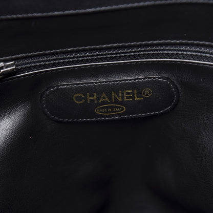 Chanel Calfskin Stitched XL Weekender Black 6 of 10