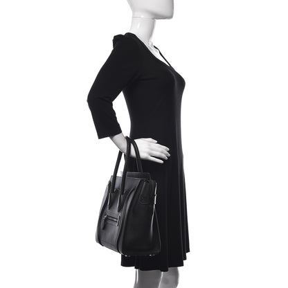 Celine Drummed Calfskin Micro Luggage Black 2 of 9