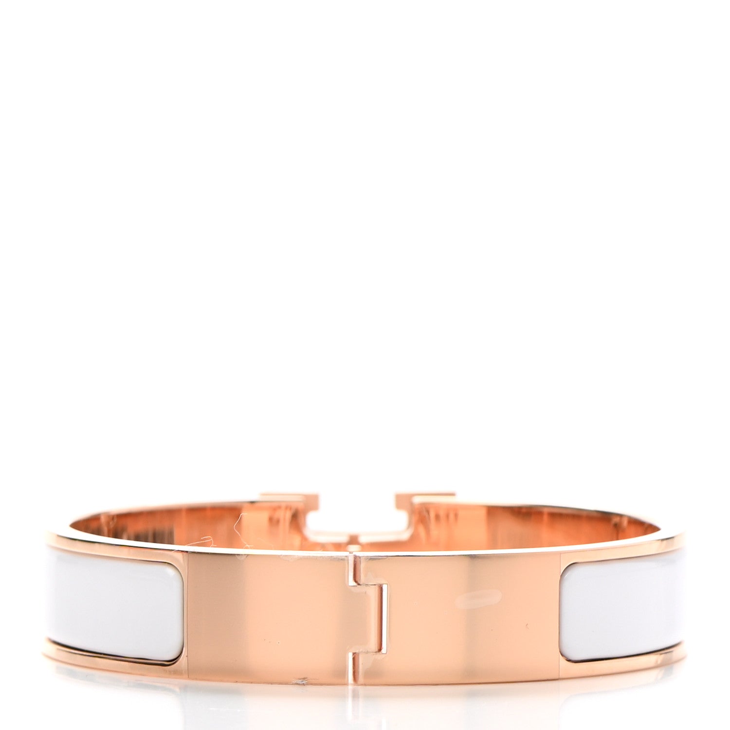 Hermes Enamel Narrow Clic Clac H Bracelet PM White 3 of 5