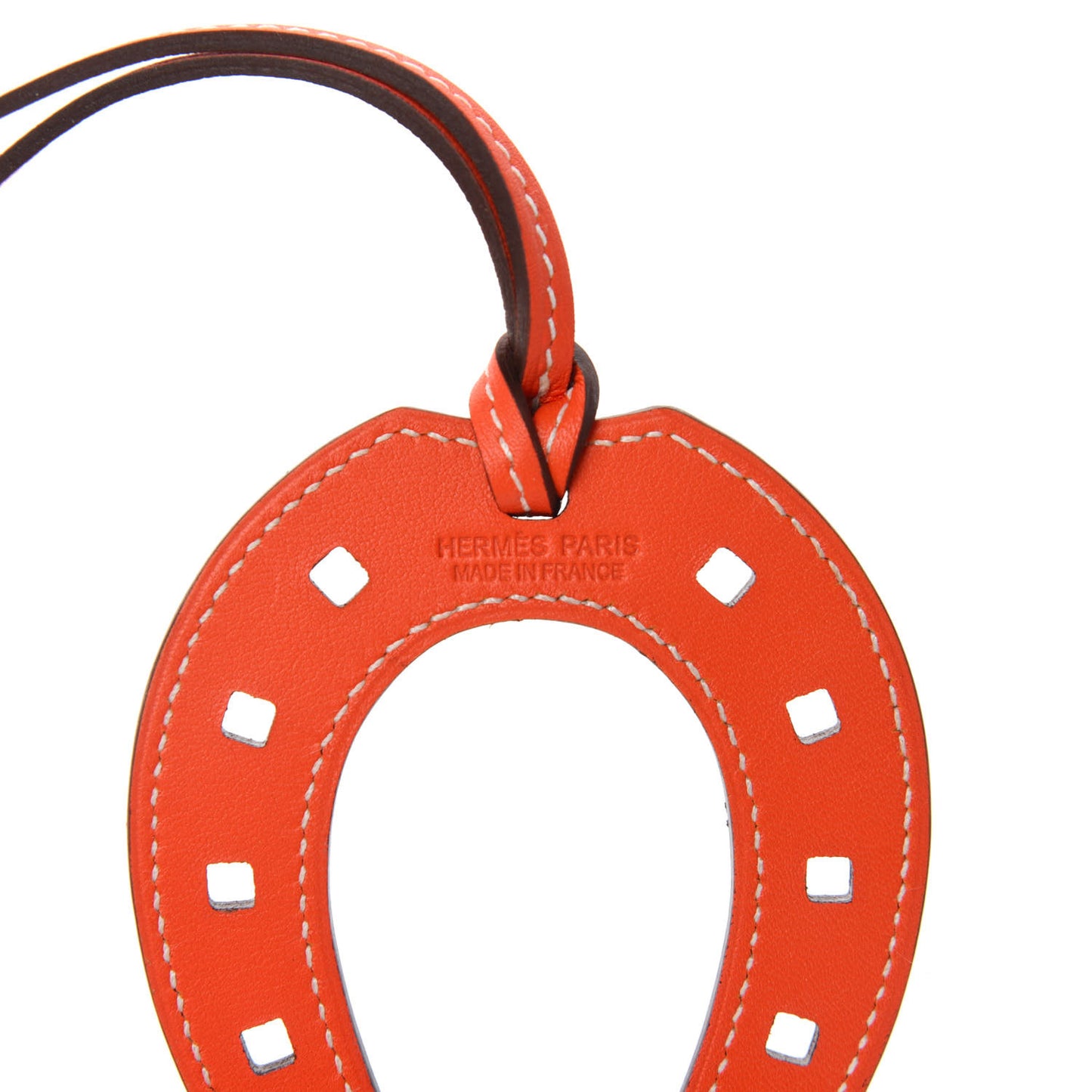 Swift Paddock Horseshoe Bag Charm Orange Poppy