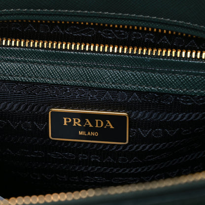 Prada Saffiano Small Galleria Double Zip Tote Smeraldo 6 of 9