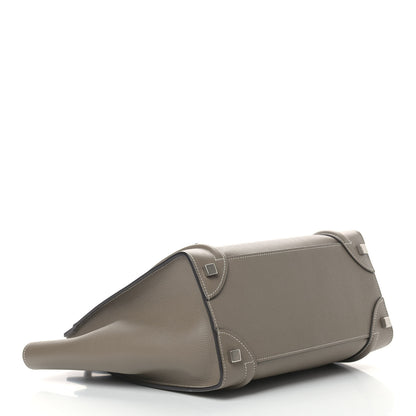 Celine Drummed Calfskin Micro Luggage Souris 4 of 11