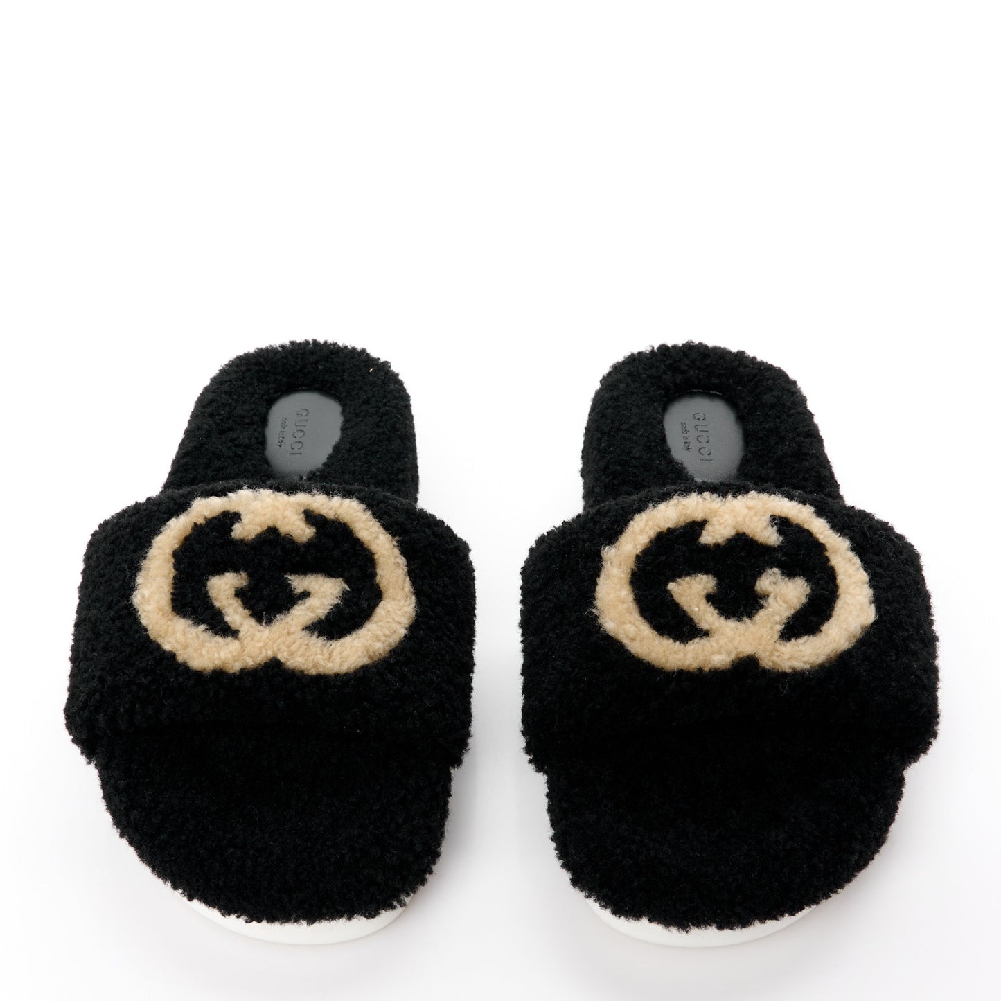 Shearling Womens Eileen Slide Sandals 39 Black Butterscotch