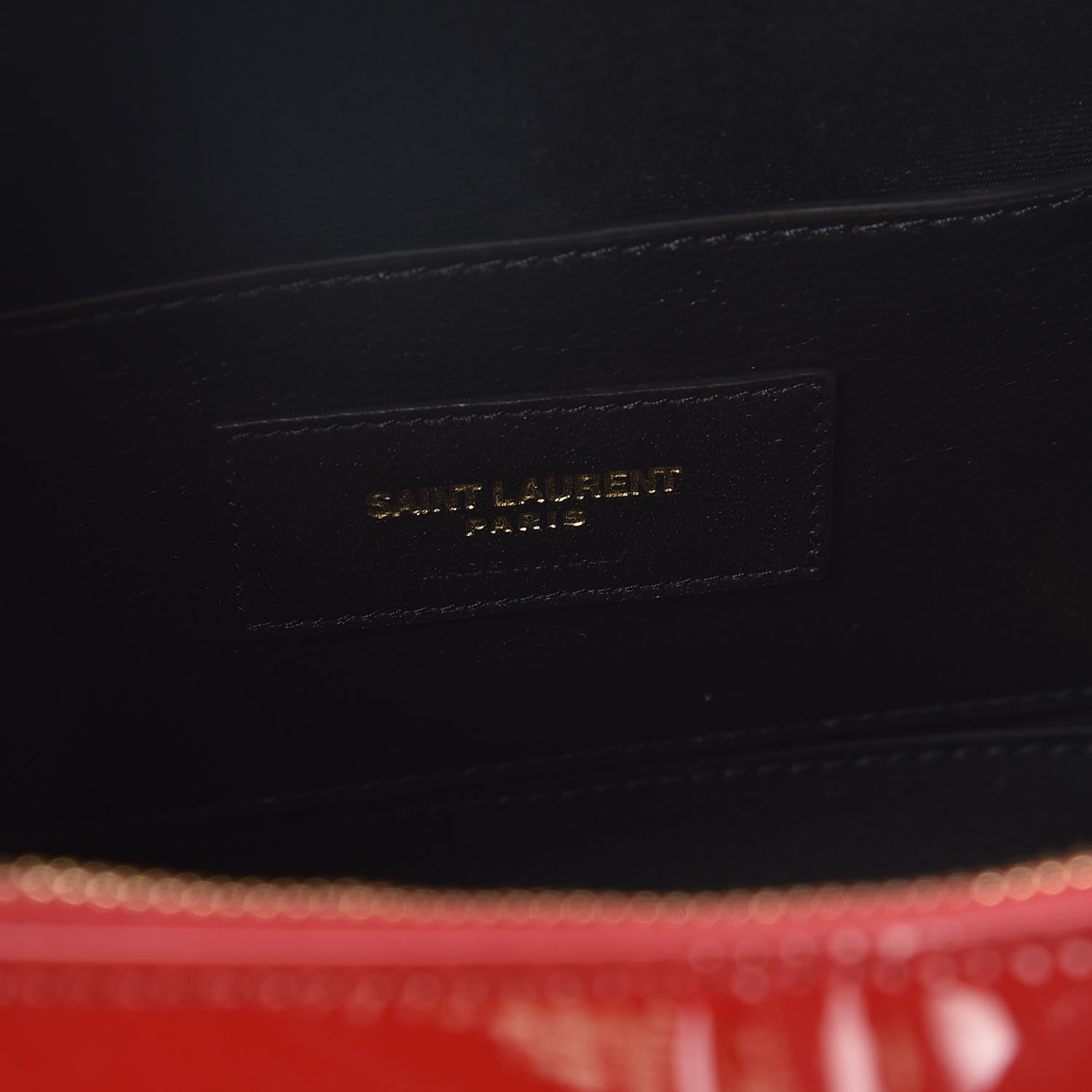 Saint Laurent Patent Matelasse Vicky Monogram Belt Bag Red 6 of 9