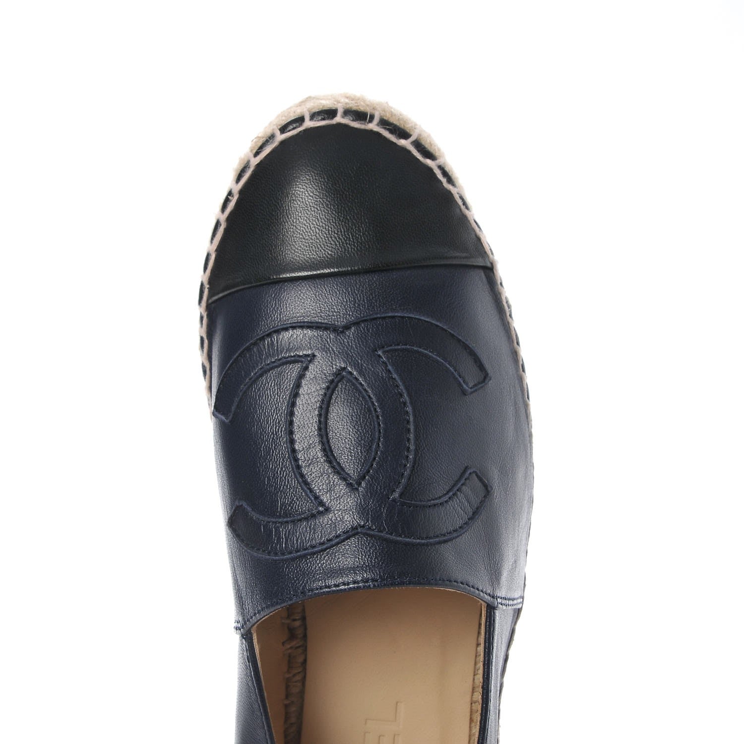 Chanel Lambskin CC Espadrilles 36 Dark Navy 9 of 11