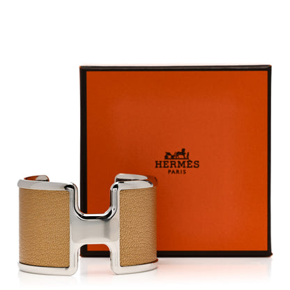 Hermes Metallic Chevre Chamkilight Olympe Cuff Bracelet Dore 6 of 6