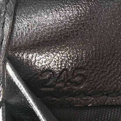 Miu Miu Metallic Nappa Matelasse Bi-Fold Compact Wallet Argento 8 of 9