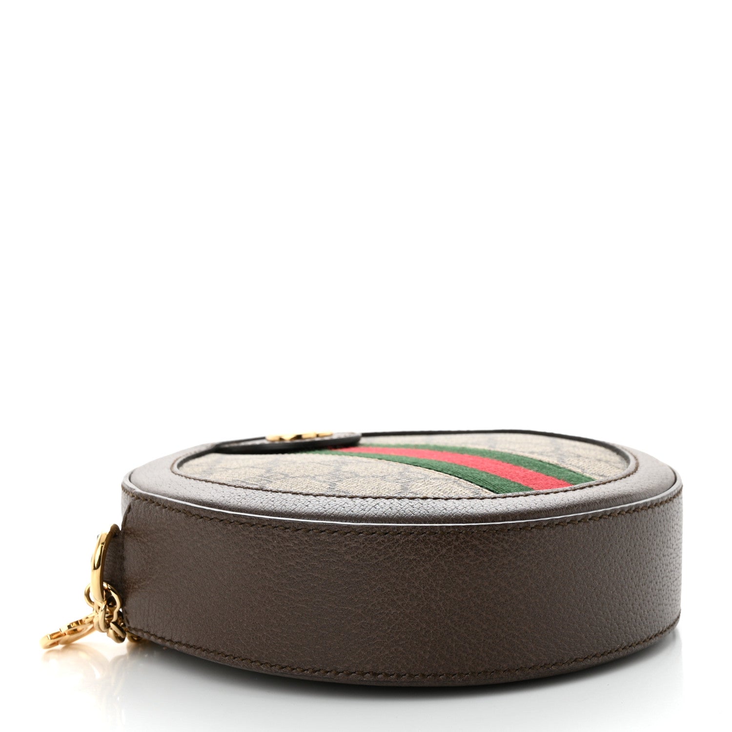 Gucci GG Supreme Monogram Web Mini Ophidia Round Shoulder Bag Brown 4 of 11