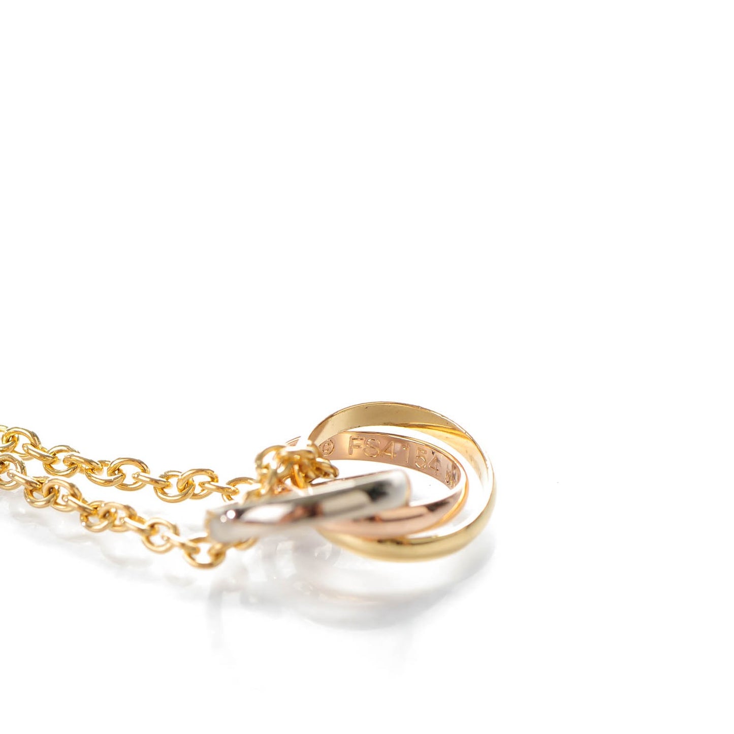 18K Pink Yellow White Gold Trinity Pendant Necklace