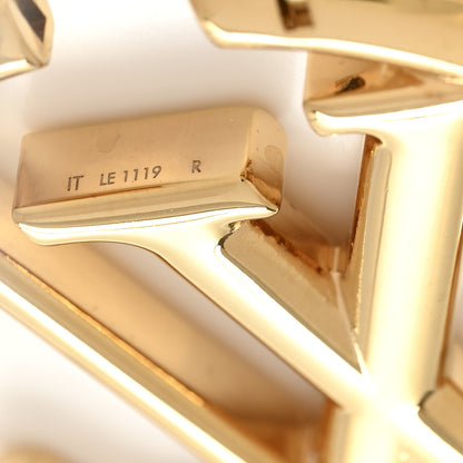 Louis Vuitton Metal Louise Hoop Earrings Gold 4 of 5