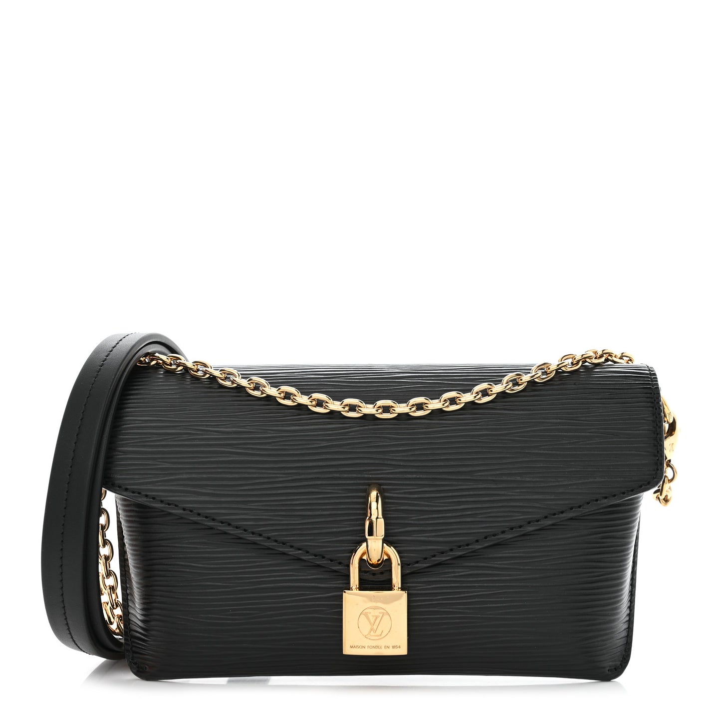 Epi Padlock On Strap Black