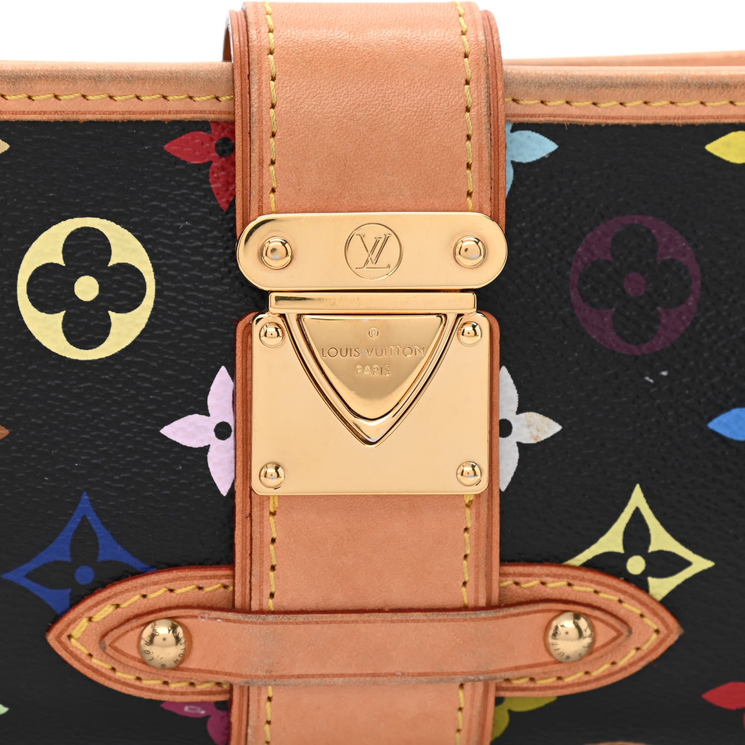 Louis Vuitton Monogram Multicolor Shirley Black 7 of 9
