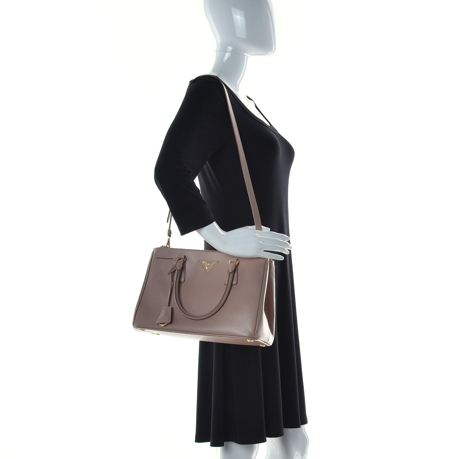 Prada Saffiano Small Galleria Double Zip Tote Cammeo 2 of 20