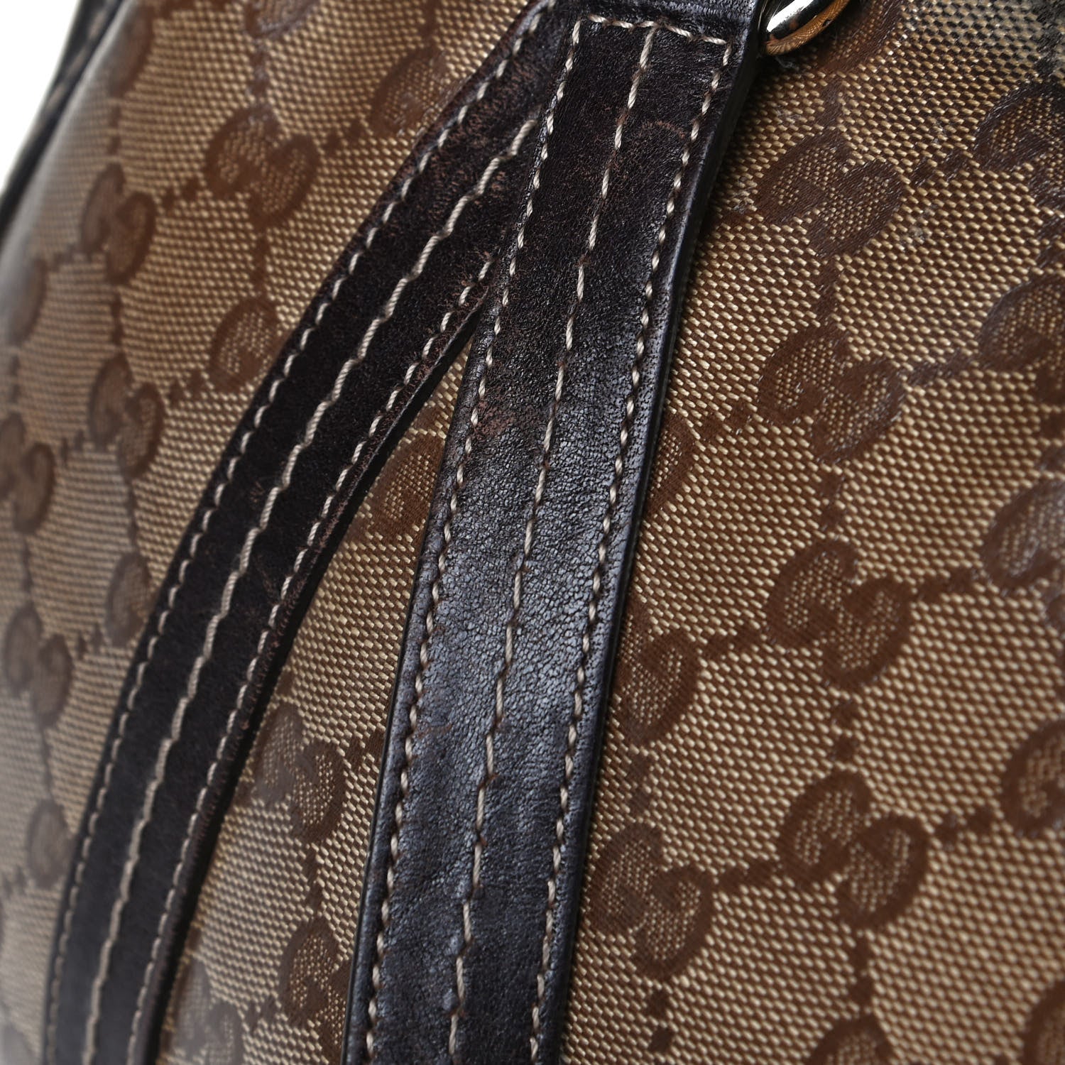 Gucci Crystal Monogram Large Duchessa Boston Dark Brown 15 of 19