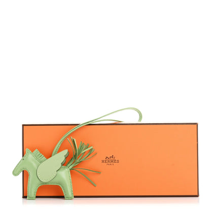 Hermes Milo Lambskin Grigri Rodeo Pegase Horse Bag Charm PM Vert Criquet 5 of 5