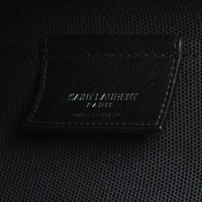 Saint Laurent Canvas Beach Shopping Tote Black Khaki 6 of 6