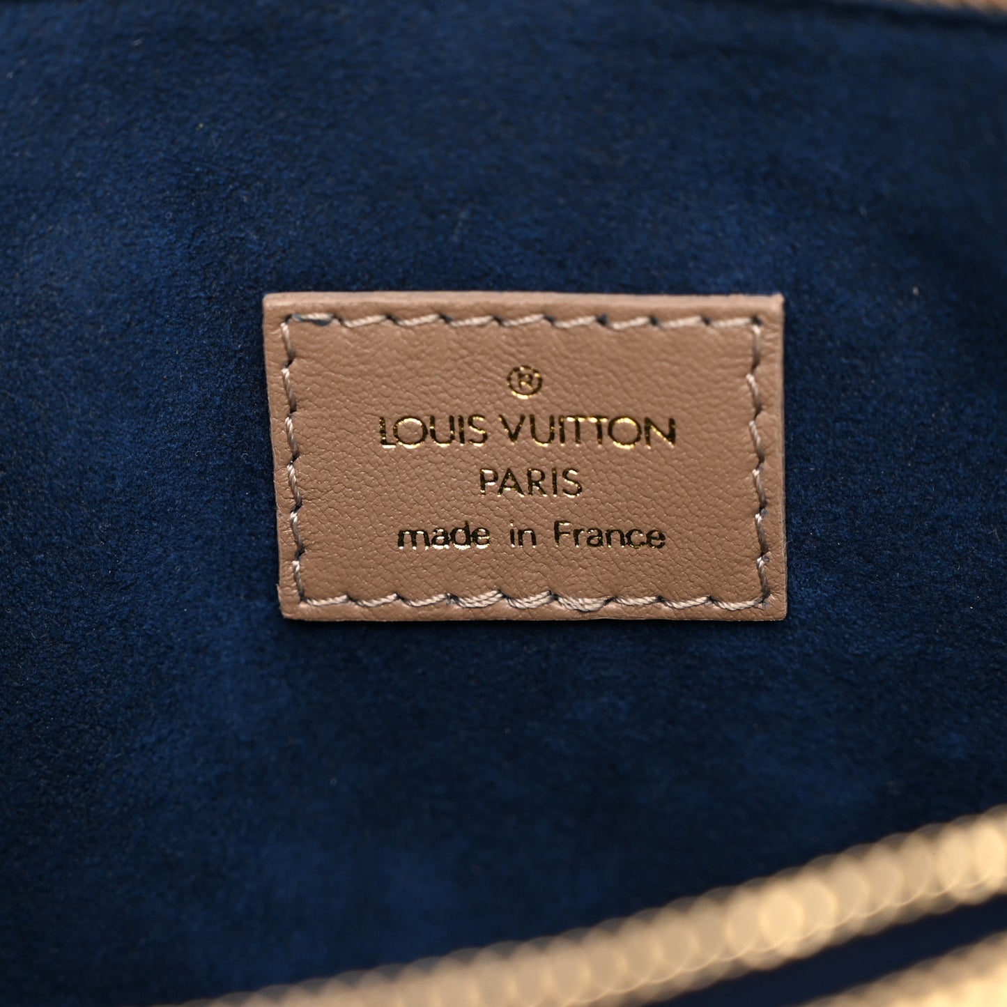 Lambskin Embossed Monogram Coussin PM Taupe