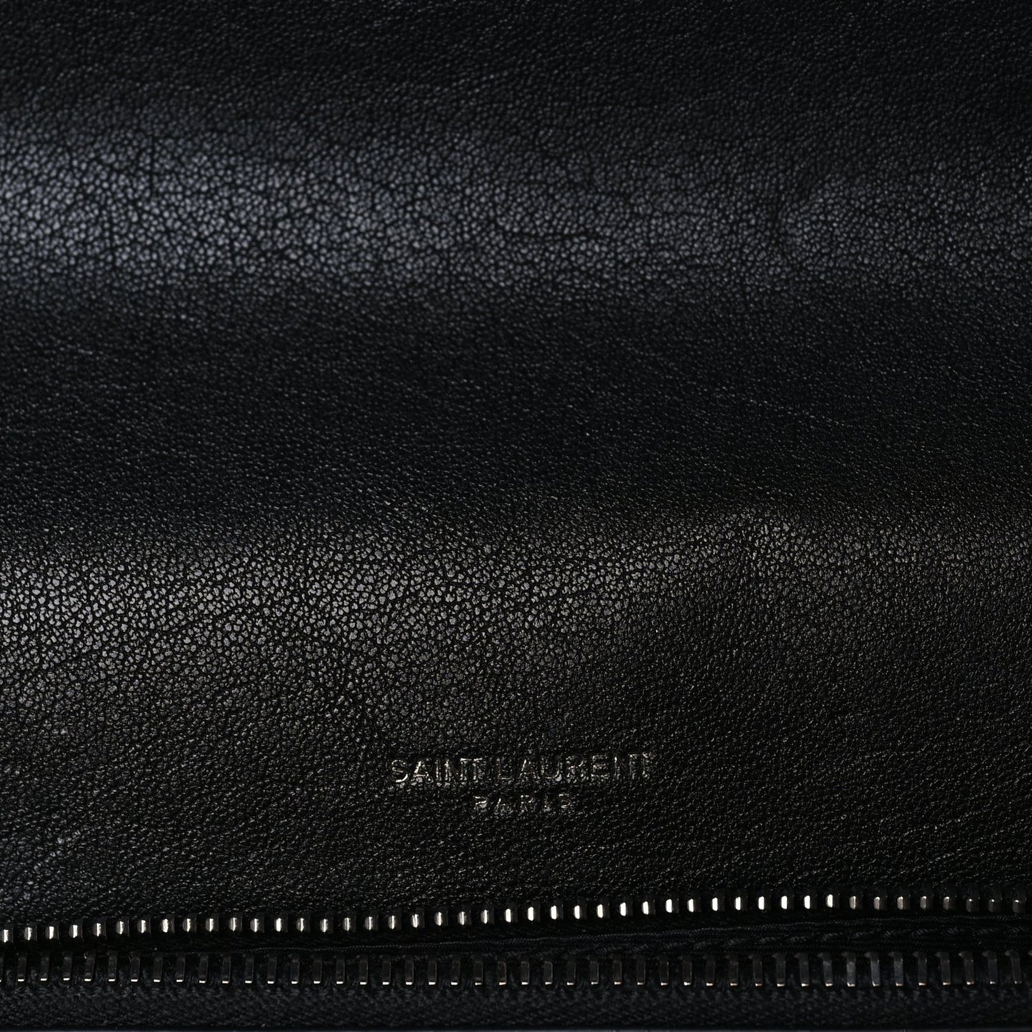 Sheepskin Matelasse Chevron Monogram Medium College Bag  Black