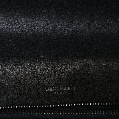 Saint Laurent Sheepskin Matelasse Chevron Monogram Medium College Bag  Black 5 of 8