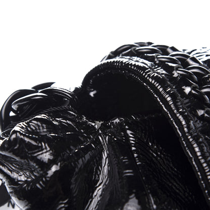 Chanel Crinkled Patent Modern Chain Flap Black 17 of 20