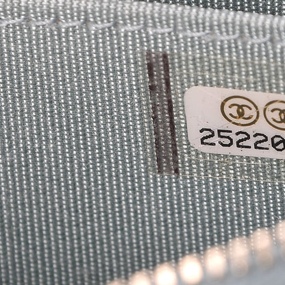 Chanel Iridescent Caviar Quilted Zip Coin Purse Light Blue 7 of 8