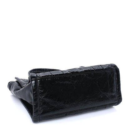 Marc Jacobs Shiny Crinkled Lambskin Medium The Tote Bag Black 3 of 7