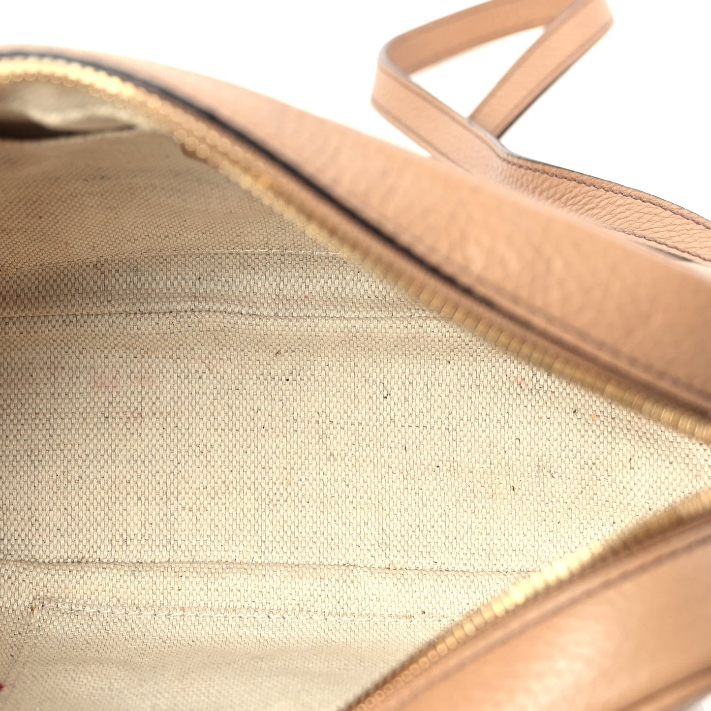 Pebbled Calfskin Small Soho Disco Bag Rose Beige