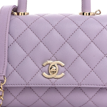 Chanel Caviar Quilted Extra Mini Coco Handle Flap Light Purple 8 of 10