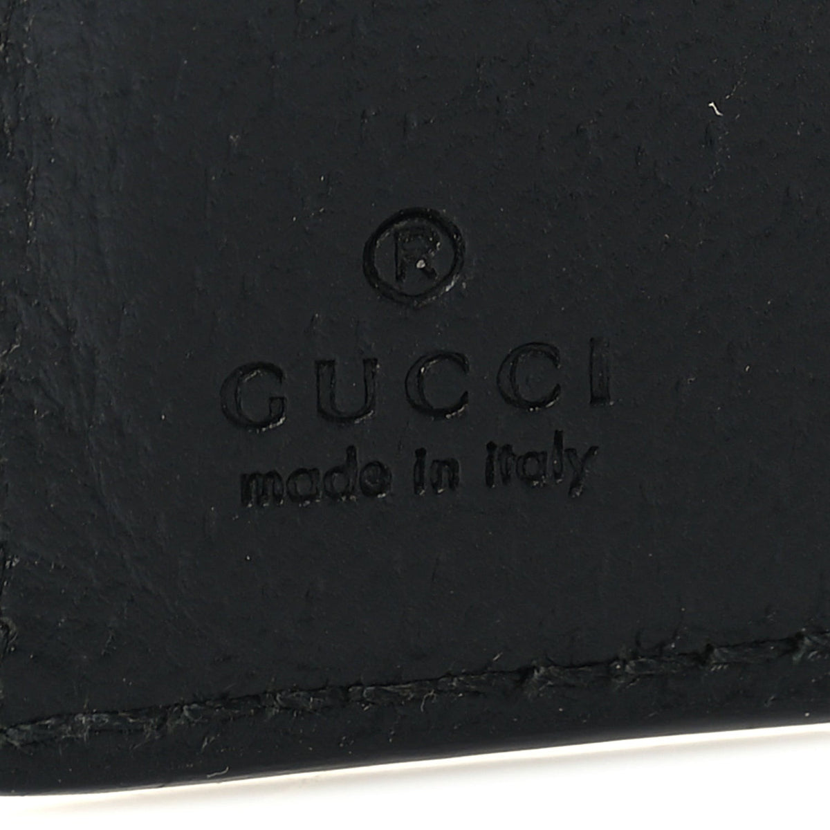 Gucci Calfskin Boar Effect GG Marmont Bi-Fold Wallet Black 6 of 6
