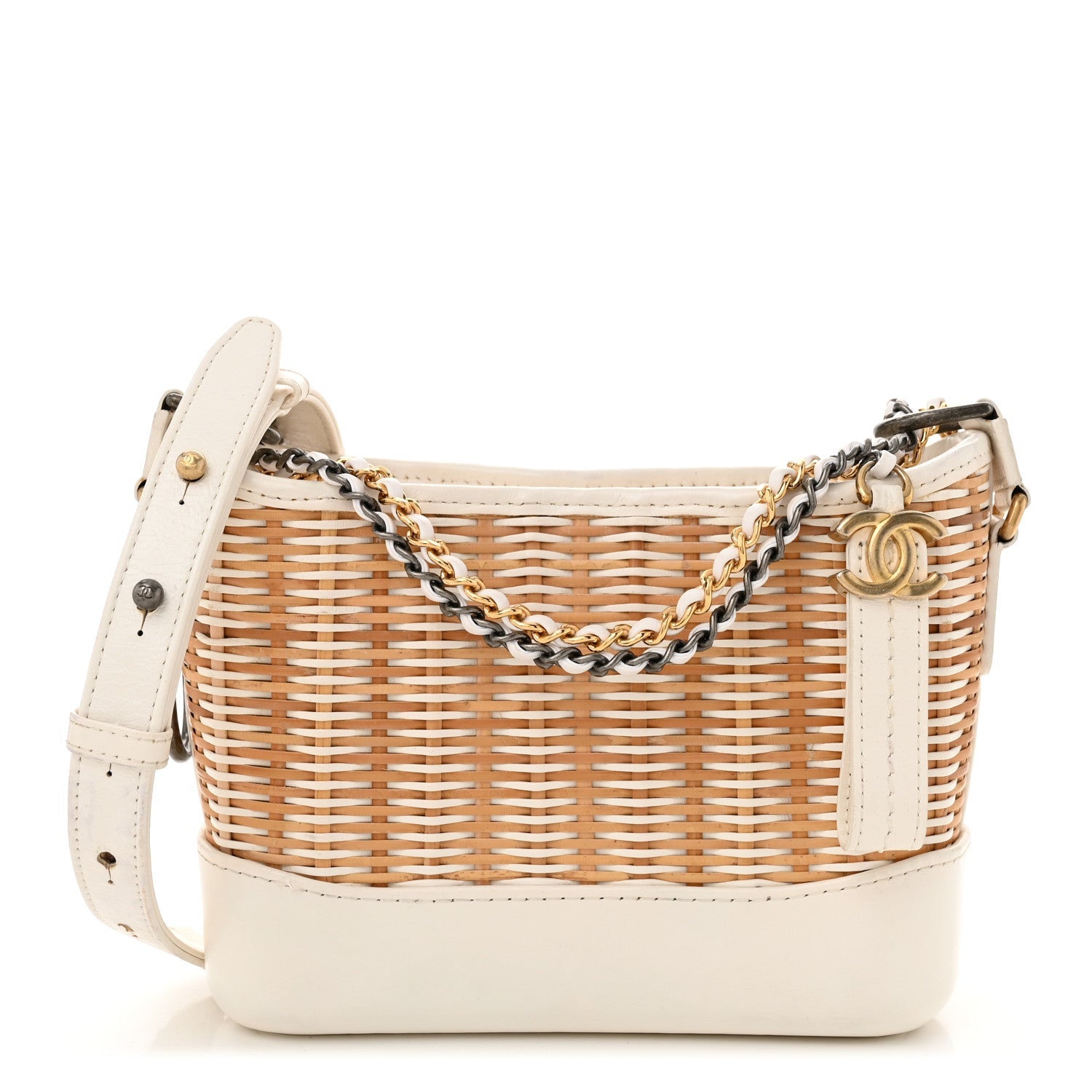 Chanel Rattan Calfskin Small Gabrielle Hobo Beige Ivory 1 of 7