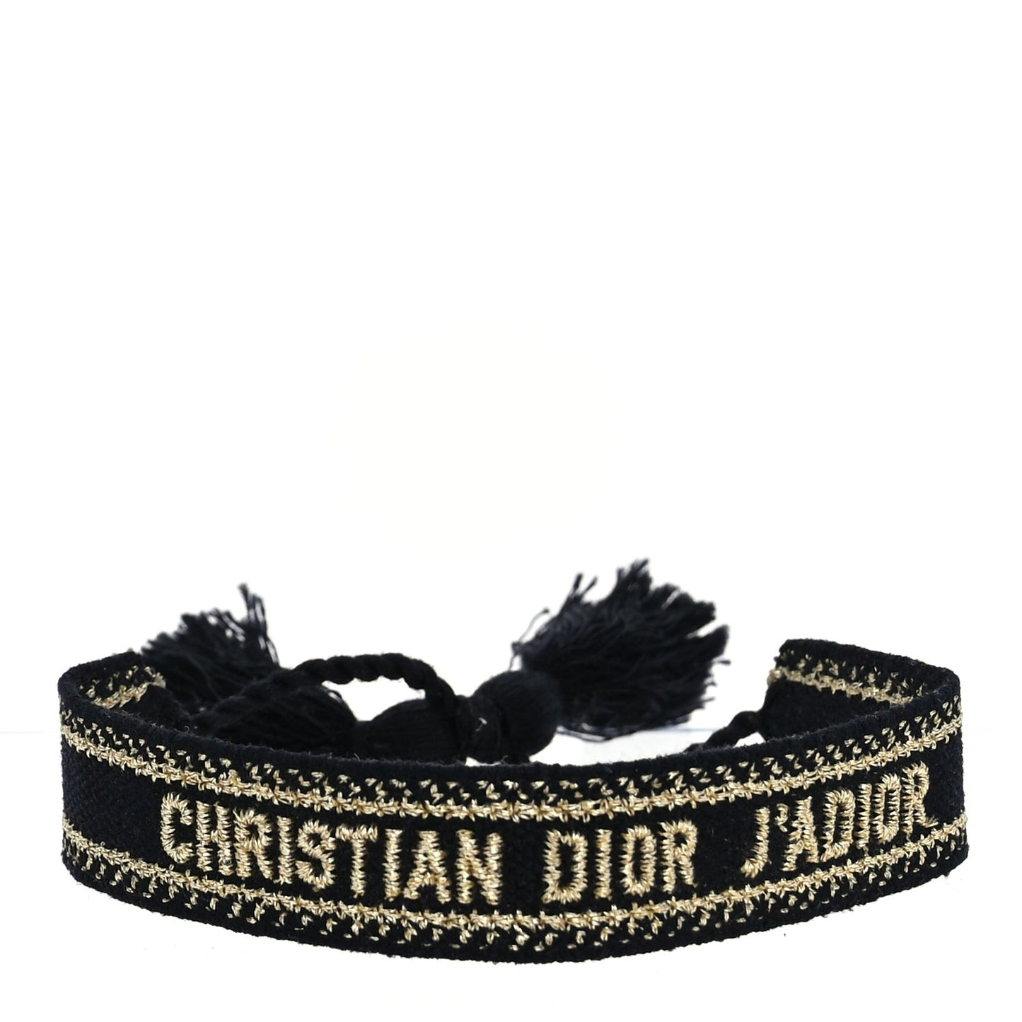 Woven Cotton J'Adior Friendship Bracelet Set Gold Black