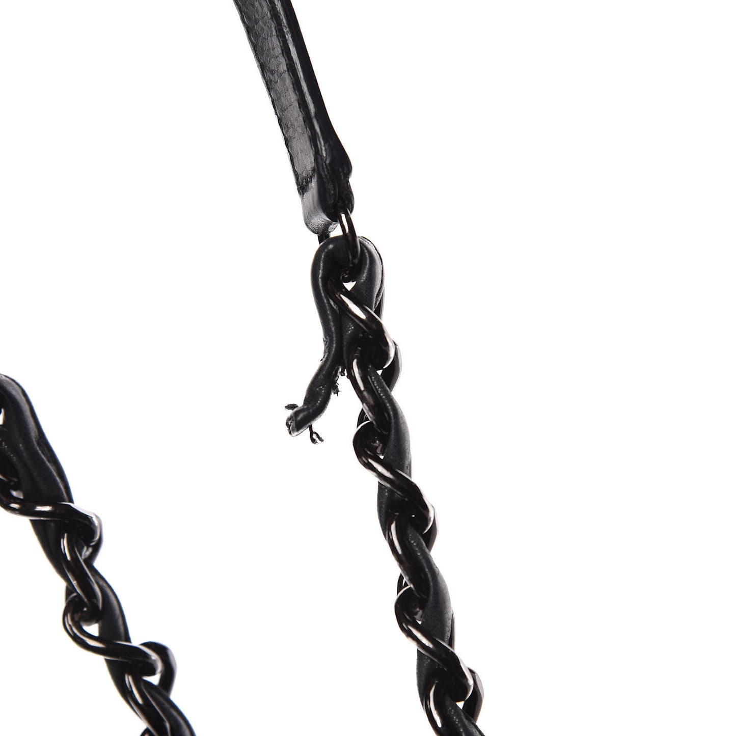 Iridescent Calfskin Large Just Mademoiselle Bowling Bag Black