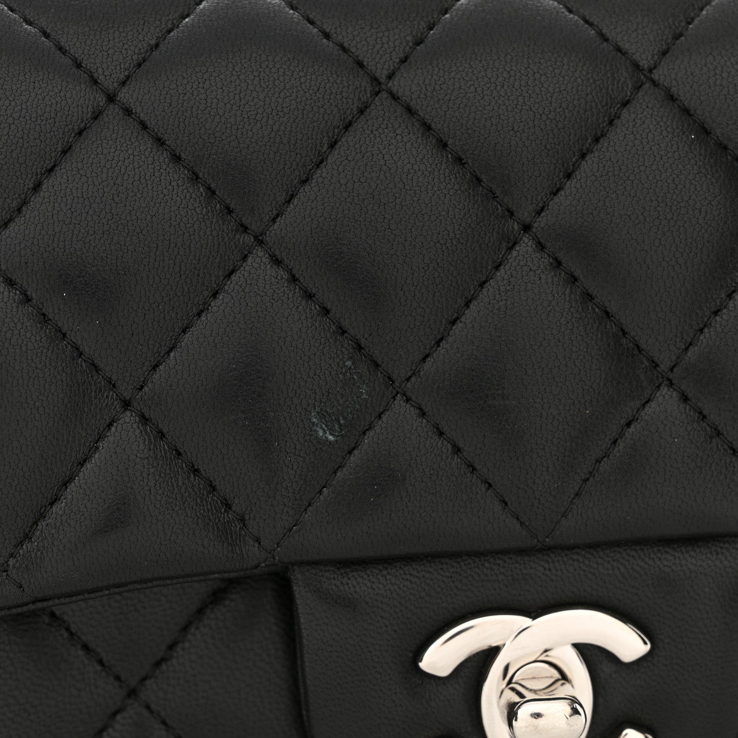 Chanel Lambskin Quilted Mini Rectangular Flap Black 12 of 13