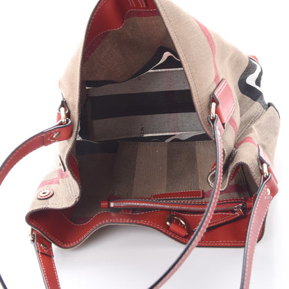 Burberry Canvas Mega Check Medium Maidstone Red 5 of 11