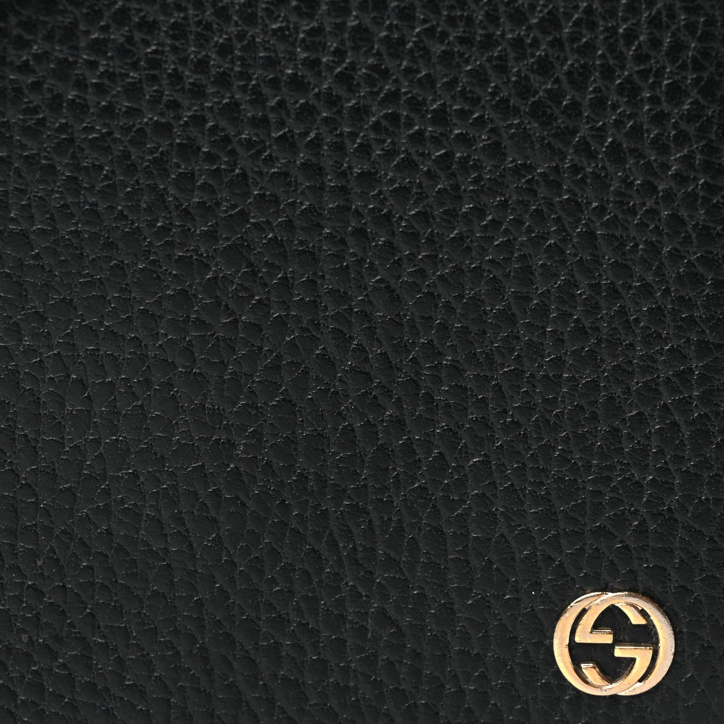 Dollar Calfskin Medium Betty Chain Wallet Black